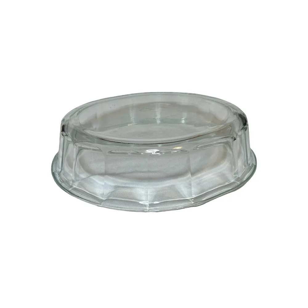Vintage Pyrex 806-B Round Glass Baking Dish – Clear Ribbed Casserole Bowl